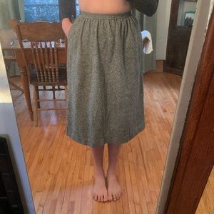 Vintage Pendleton wool midi skirt • Harringbone